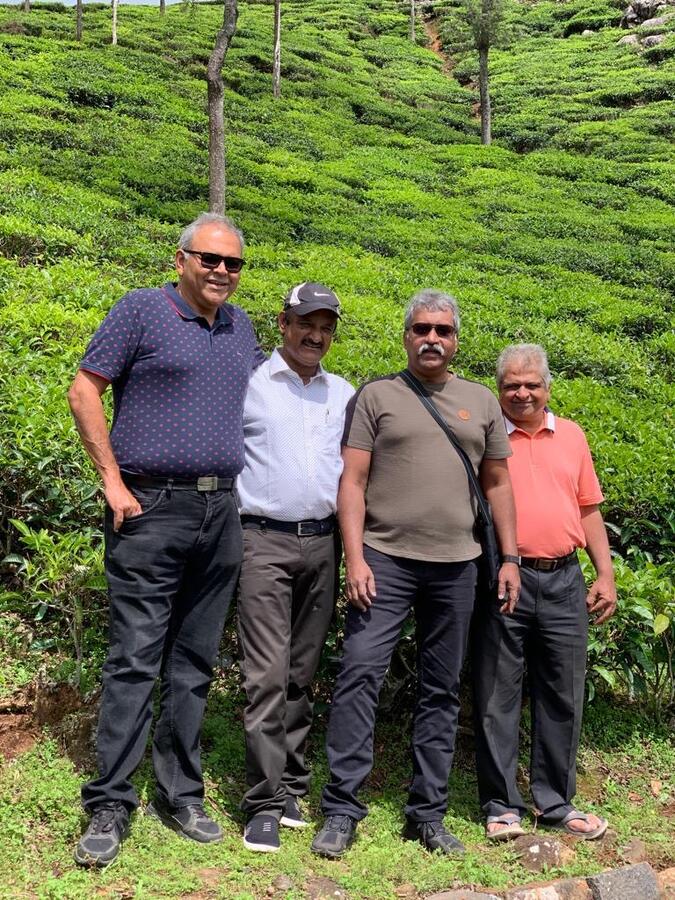 The friends at a tea plantation